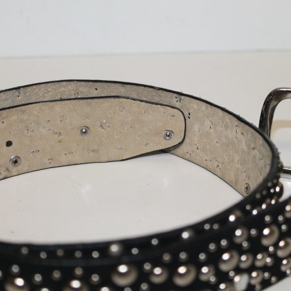 New Leather Crystal Handset Studded Belt - Picture 4 of 9